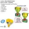 Wirthco 32027 Funnel King Auto Stop Polypropylene Funnel, 16 Oz,