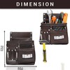 FUERI 11 Pocket Leather Tool Belt fot Men, Comess with