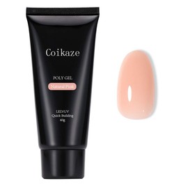 Polygel, Single Item, Gel Nail Length, 2.1 oz (60 g), Suitable for Beginners, UV and LED Compatible (Natural Pink)