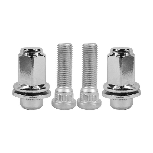 Mysttoo 4PCS M12x1.5 Chrome Wheel Lug Stud Nut Set Compatible