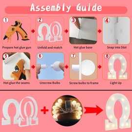 3FT Marquee Light Up Greek Letters, Alphabets Letter Psi “Ψ” DIY Craft Stand For Display Decor Sorority Fraternity Decorations