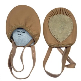 DANCEYOU Girls Womens' Leather Ballet Half Sole Lyrical Shoes Turning Shoes for Jazz Contemporary Dance