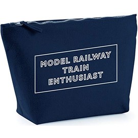 Hippowarehouse Model Railway Train Enthusiast printed make up cosmetic wash bag 18x19x9cm