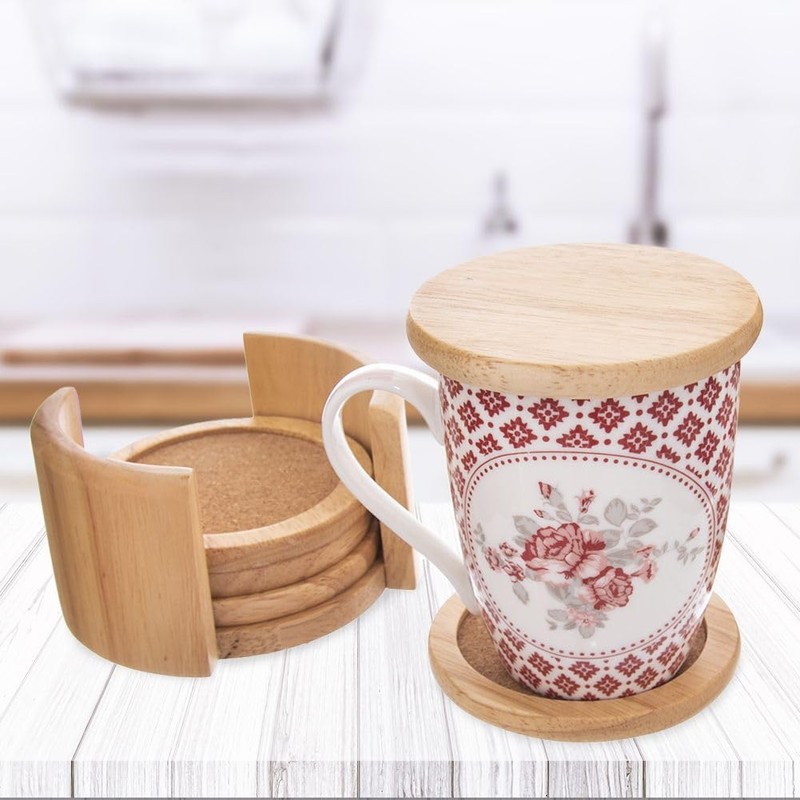 Cup Coasters, Wooden Coasters, Cup Mats, Coasters, Set of 6