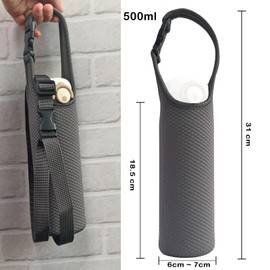 Futakuchi Water Bottle Cover, Insulated, 16.9 fl oz (500 ml), 600 ml, Thermos Bottle, Plastic Bottle Holder, Handbag, Crossbody Strap, Water Bottle, Thermal Case, 28.5 fl oz (800 ml), For Bottles,