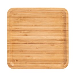 2-Pack Square Bamboo Tray 9.84 * 9.84 * 0.8 in Bamboo Serving Platter Bamboo Trays Serving Tray Bamboo Breakfast Dinner Food Trays Coffee Tea Serving Tray Fruit platters for Home Hotel Restaurant