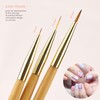 KLDKUST 5PCS Dotting Pens and 3PCS Nail Painting Brushes, Double