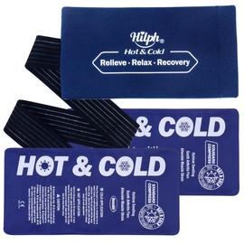 Hilph Ice Packs for Injuries Reusable, 2 Hot and Cold Gel Ice Packs with Adjustable Wrap for Swelling, Bruise, Inflammation and Post Surgery Recovery, Ideal for Head, Ankle, Knees and Neck