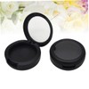 Ipetboom 6pcs Round Black Refillable Container Case for Lip Balm