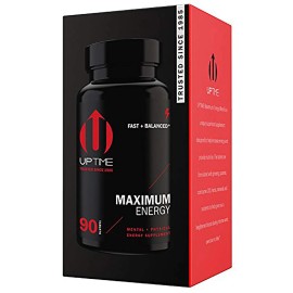 UPTIME Maximum Energy Tablets - Premium Blend - 325mg Natural Caffeine per Se...