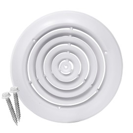 HVAC Premium 12'' Round Ceiling Diffuser - Easy Air Flow - HVAC Vent Duct Cover [White] - [Outer Dimensions: 16'']