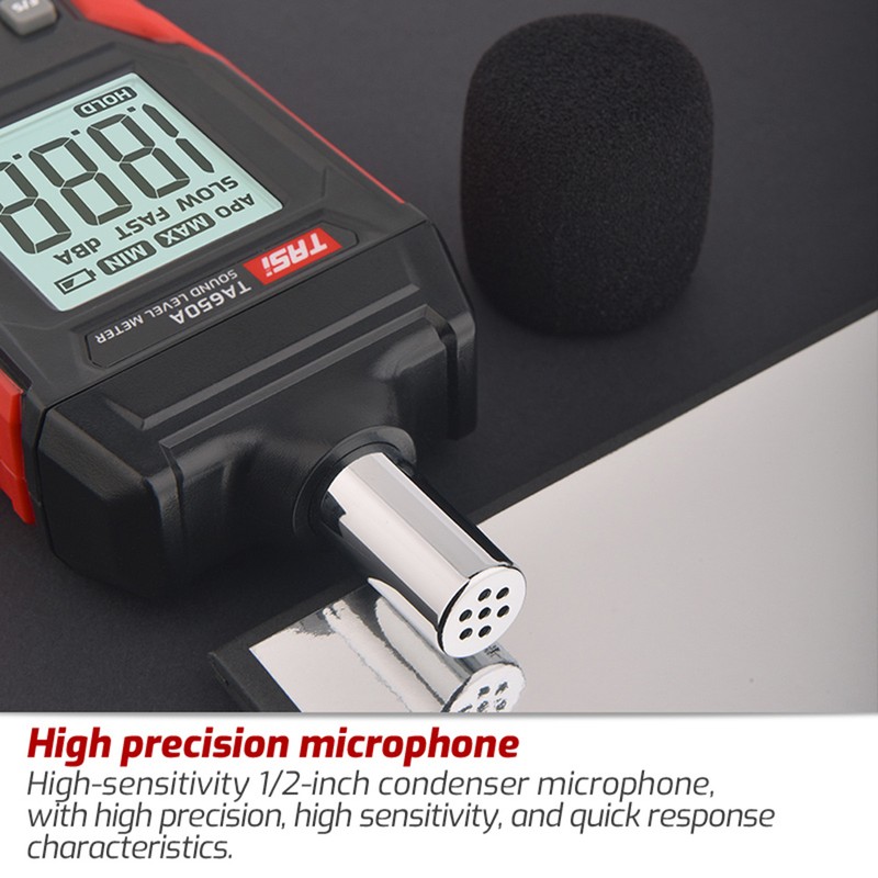 TASI TA650A Digital Sound Level Noise Meter Measurement 30-130dB Decibel