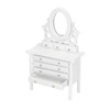 1:12 Scale Dollhouse Toilet Table High Simulation Wooden Miniature Dressing