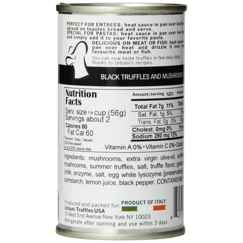 Urbani Truffles Black Truffle Sauce with Mushrooms 634 Ounce Gourmet