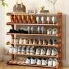 espidoo 6-Tier Bamboo Shoe Rack Organizer: Freestanding Multilayer Storage Shelf