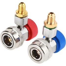 LHKJ R134A Auto Adjustable Quick Connector A/C Air Condition High Low AC Quick Coupler Connector Adaptper Accessories Tools