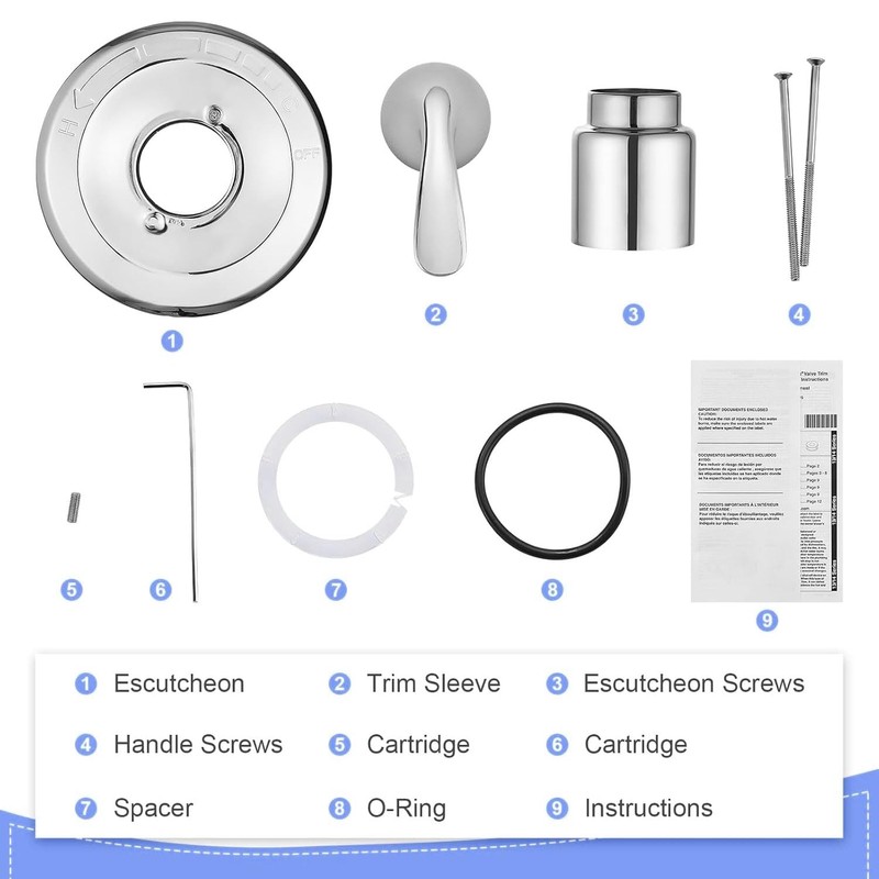 T13020 Shower Handle Replacement, compatible with Delta Classic 13 Series,
