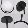 SeeU Modern Pendant Lighting One Light Chandelier Globe Black Pendant