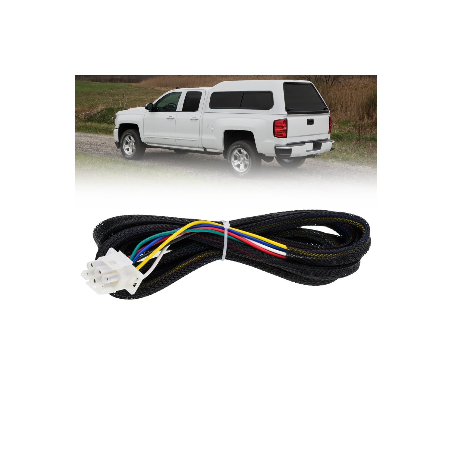NJSBYL 6 pin Leer Truck Cap Wiring Harness with Fuse Box Tag for Leer ...