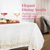 Prestee Prestee 12-Pack Disposable Tablecloth - White and Gold Polka