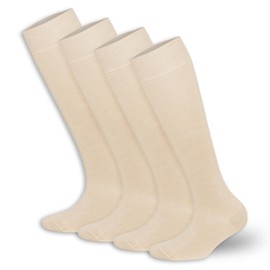 BAMBOOVEN Women’s Bamboo Knee High Socks- Super Soft, Odor Free and Breathable-4 Pairs (Women’s Shoe Size 6-9/9-12)