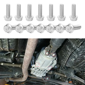 Tecledsn 14PCS Differential Cover Bolt Kit, M8 1.25 × 20mm Stainless Steel Rust-Proof Hexagonal Head Fastener, Carbon Steel Auto Bolt Kit, Car Accessories Bolts Rear End Cover Compatible with Chevy
