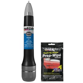 Dupli-Color AFM0358 True Blue Exact-Match Scratch Fix All-in-1 Touch-Up Paint for Ford Vehicles (L2) Bundle with Prep Wipe Towelette (2 Items)