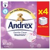 Andrex Gentle Clean Flushable Washlets, Fragrance Free, 4 Packs