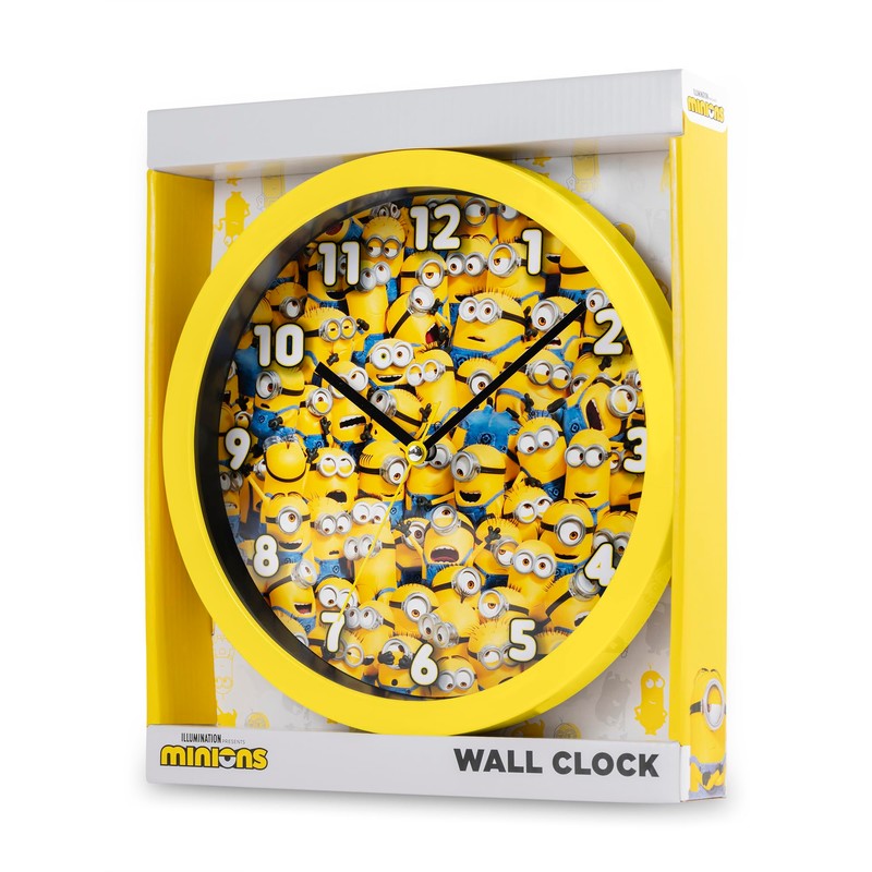 Accutime Kids Yellow Minions Wall Clock for Room Home Kitchen