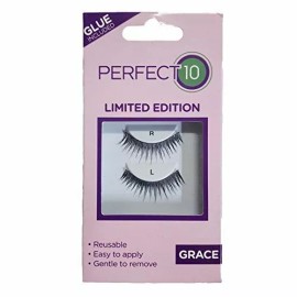 Perfect 10 Instant Lashes Grace: 1 Pair Strip Lashes, Lash Adhesive