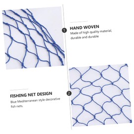 Gadpiparty Nautical Decorative Fishing Net Wall Hanging Fish Netting for Home Decor Mediterranean Style for Parties Photography Props and Decorating