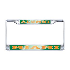 MIAMI HURRICANES Chrome License Plate Tag Frame