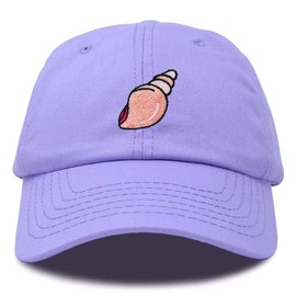 DALIX Seashell Cotton Dad Cap Embroidered Baseball Hat Womens in Lavender