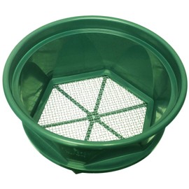 Sluice Fox 13 1/4 inch Gold Classifier Prospecting pan - Stainless Steel mesh sifting pan fits ATOP 5 Gallon Bucket; mealworm Strainer and Shark Tooth Sifter Green #4