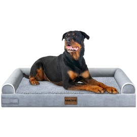 Large Dog Bed Orthopedic Washable: Beds Bolster XL Bed Big XLarge Dogs Memory Foam Sofa Couch Waterproof Removable Cover