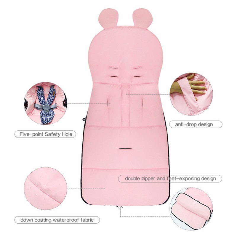 Universal Soft Baby Sleeping Bag Blanket Thicken Cushion Footmuff for