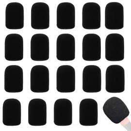 12 Pcs Headset Microphone Covers Foam, Microphone Foam Cover, Microphone Protector, Handheld Mic Foam Windshield for Lavalier Lapel Microphone Shield Protection Noise Reduction Studio