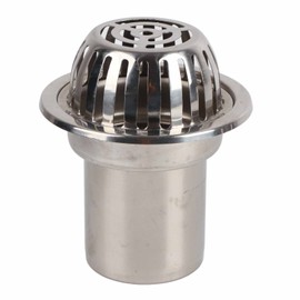 Roof Floor Drain Stainless Steel Non Blocking Balcony Outdoor Rain Bucket Drainage Parts Round 5in