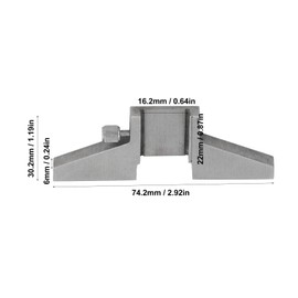 Caliper Depth Base Depth Gauge Base, Depth Base Attachment Caliper Depth Measuring Foot Depth Gauge Accessory Depth Base for Vernier and Dial/Digital Calipers