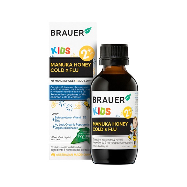 Brauer Kids Manuka Honey Cold & Flu Oral Liquid 100ml