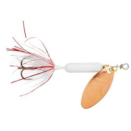 Yakima Bait Wordens Original Rooster Tail Spinner Lure, Copper Tinsel Glitter White, 1/4-Ounce