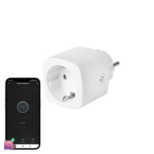 Neutron Akıllı Wi-fi Destekli 16a Akım Korumalı Tekli Priz -