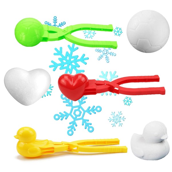 KARELLS Snowball Tongs, Winter Snowball Maker, Snowball Shaper, Sandball Snowball