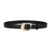 HOTWILL Women Belt with Gold Buckle Ladies Fashion Faux Leather