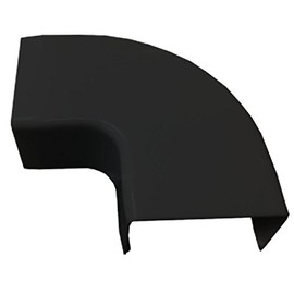 Electriduct 90° Turn for (MED1) Medium Raceway Wall Wire Concealer and Cord Manager - Black