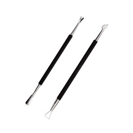 Cuticle Pusher Nail Polish Remover Stainless Steel Manicure Tool Set Gel Nail Polish Peeler Scraper Nail Cleaner Pedicure Kit for Fingernail and Toenail, opove P1, Matter Black