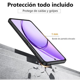 ASJDY Funda para Honor Magic 7 Lite 5G y Honor X9C Case, TPU + Piel Sintética Funda Protección cámara (Negro)