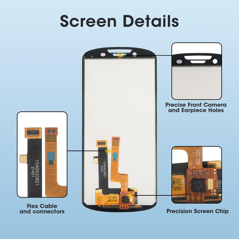 TC53 LCD Screen Replacement for Zebra TC53 TC58 Barcode Scanner