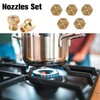 Exsbtay Pack of 10 Brass Gas Jet Nozzles, Burner Nozzles,