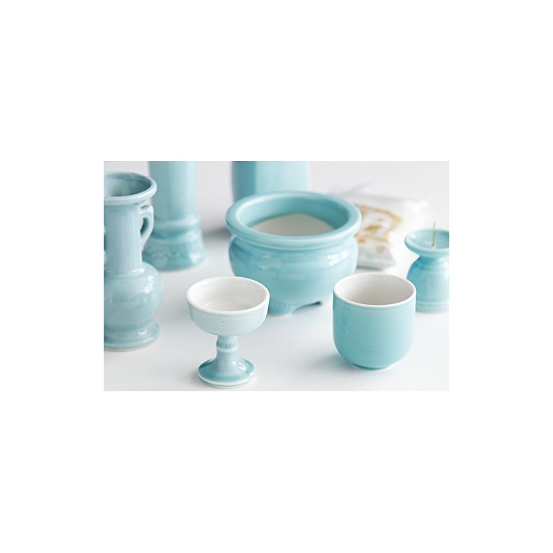 Domestic Category: Buddhist Ritual Implements Set * Ceramic * Category: